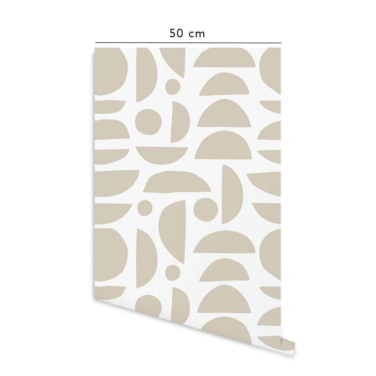 MOONLIGHT - Papier peint vinyle adhésif clair de lune écru 50x300 cm