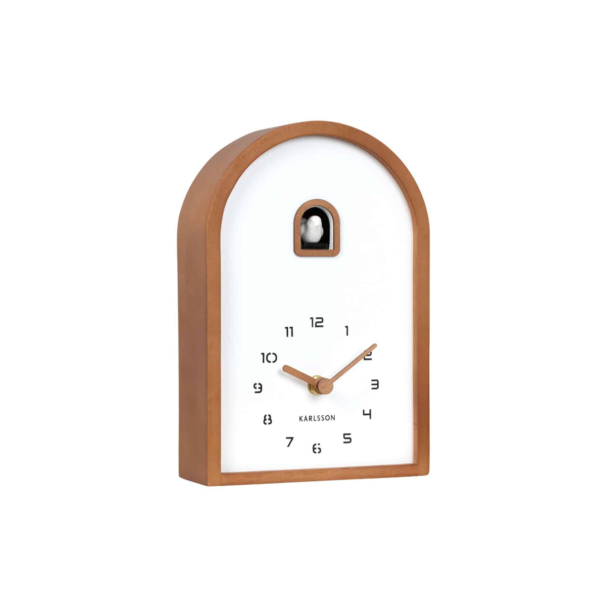 Karlsson wandklok Curva Cuckoo - bruin - 6.4x16.8x24.8cm