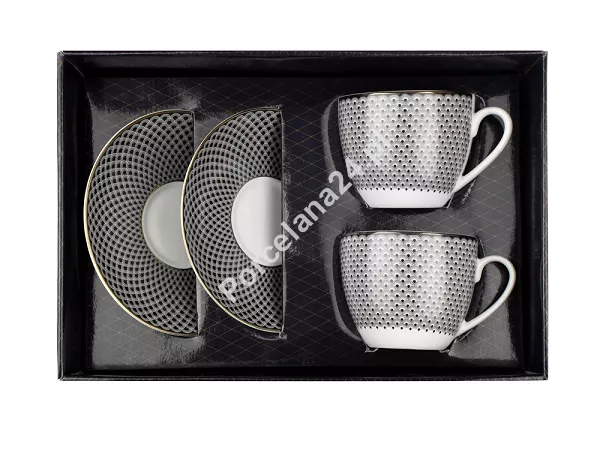 Komplet 2 filiżanek ze spodkiem 0,3 L (4 el) Bogucice - Lumen 990