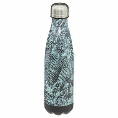 BUTELKA TERMICZNA Iso Floral niebieska 500ml stal nierdzewna
