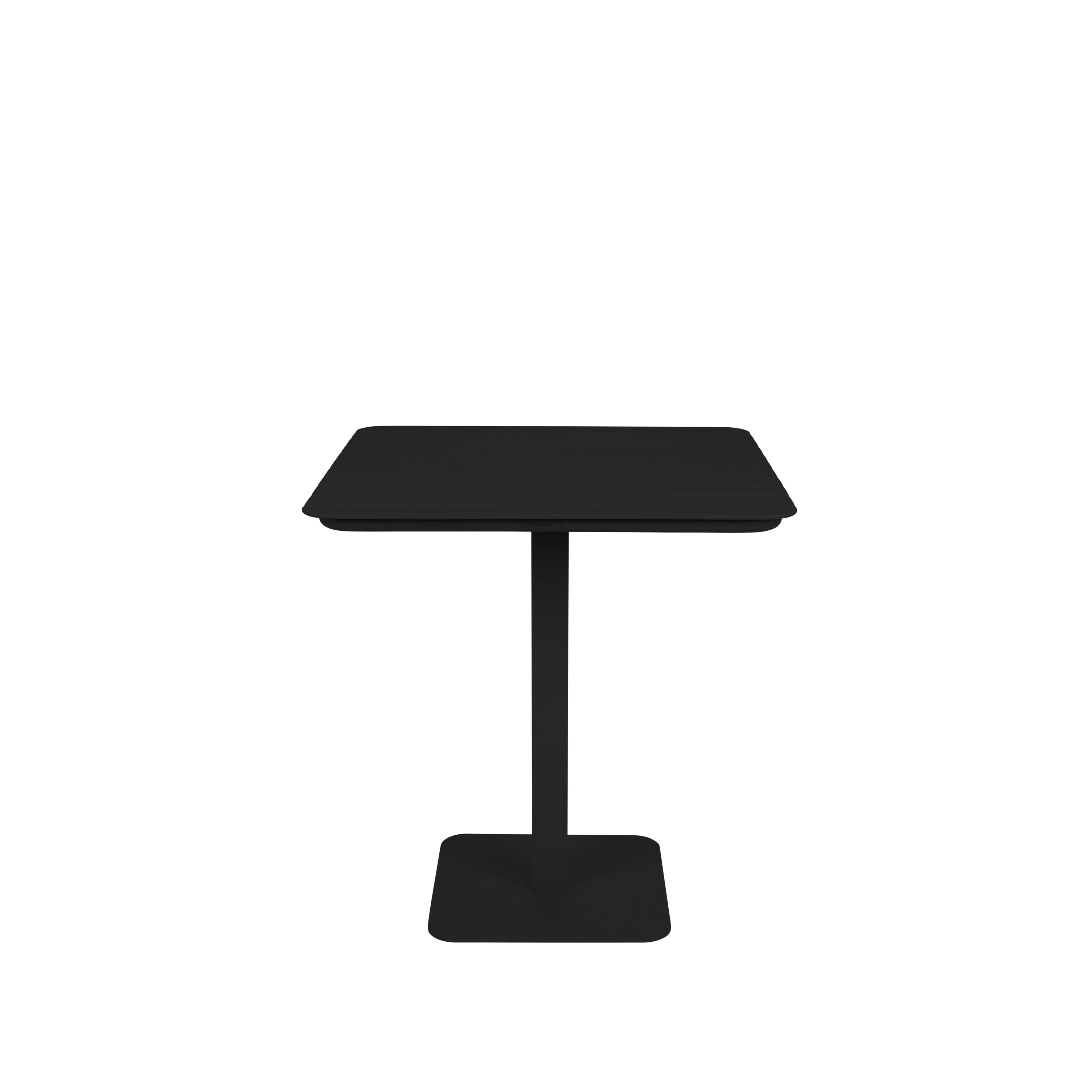 Zuiver Vondel Tuintafel/ Bistrotafel Vierkant 71x71 cm Aluminium Zwart