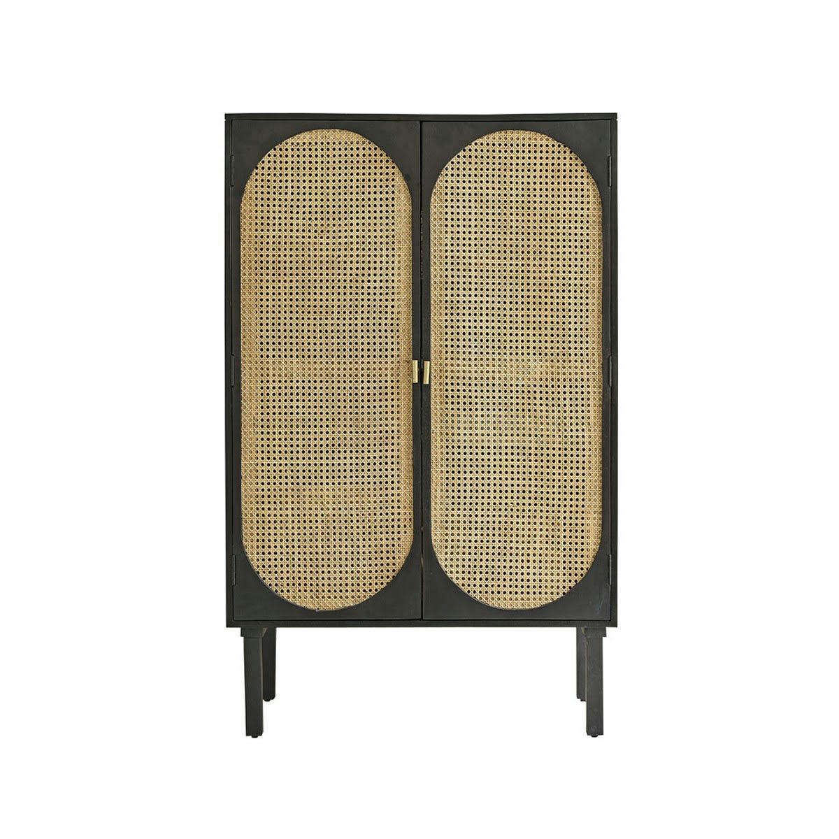 ZULMA - Armoire en mindi massif et cannage