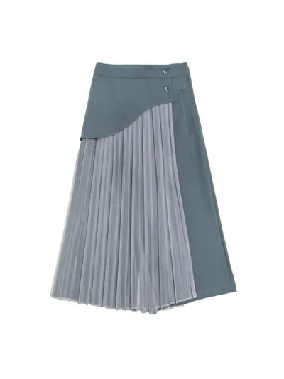 Pants with pleated mesh detail - 162D