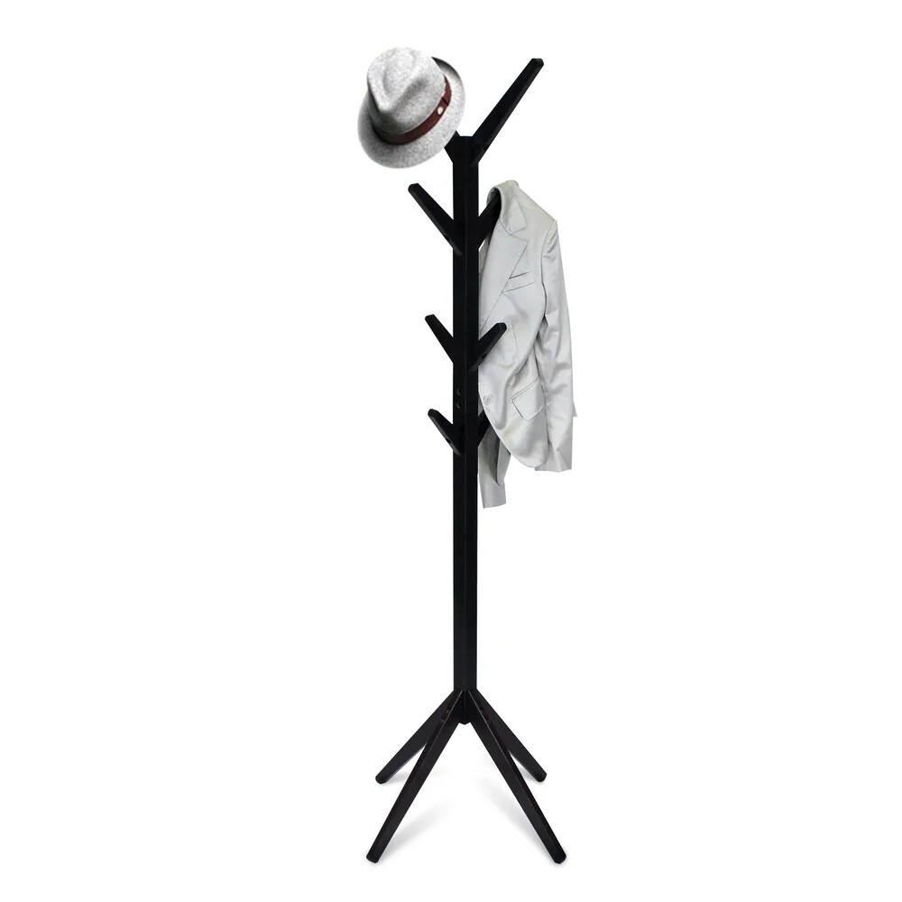 Furinno Yaotai Wood Tree-shaped Hat and Coat Rack Stand