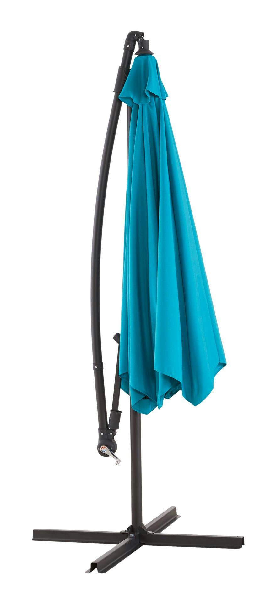 For Living Offset Patio/Outdoor Umbrella, Aqua, 10-ft