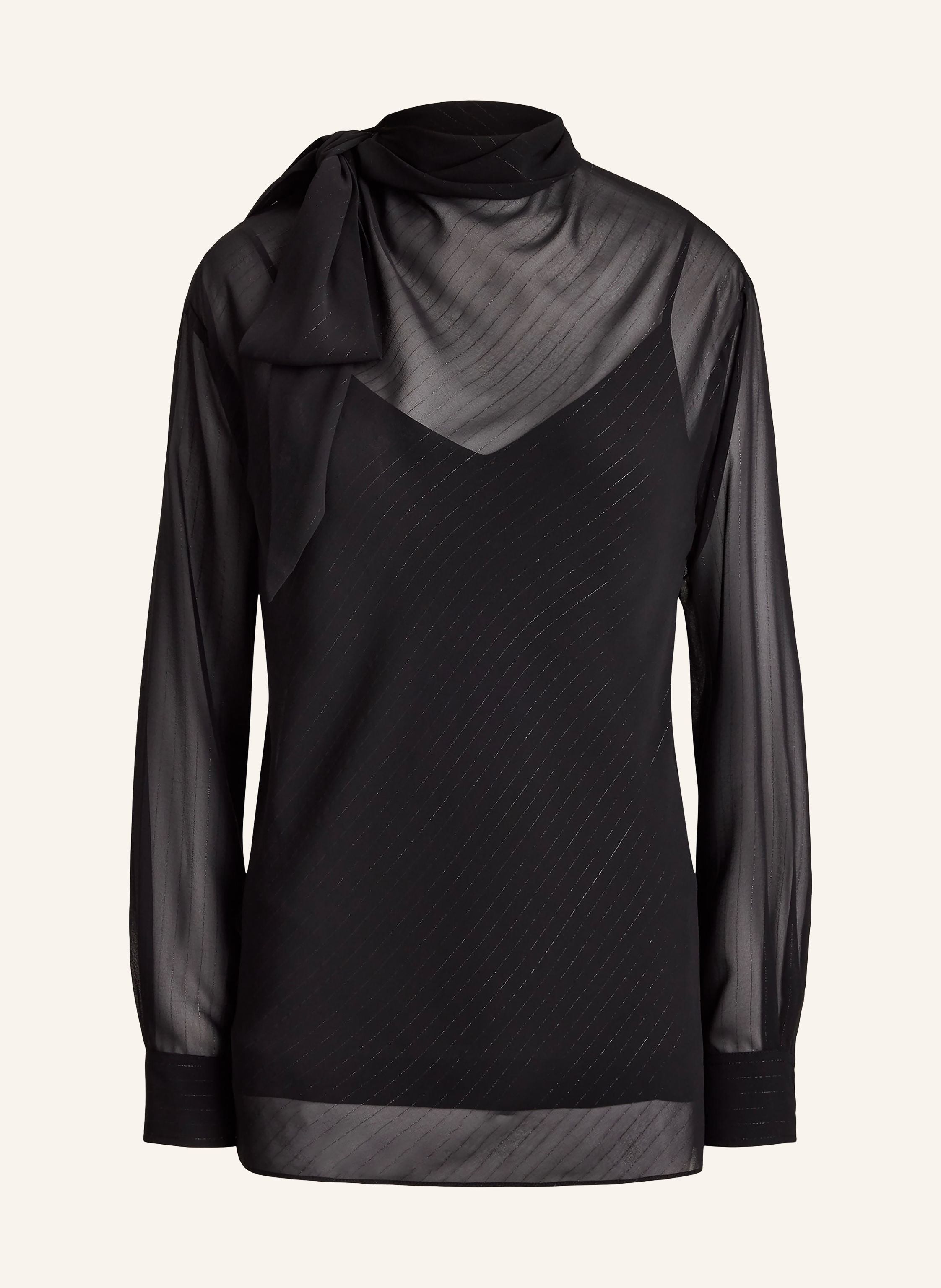 LAUREN RALPH LAUREN Schluppenbluse mit Glitzergarn