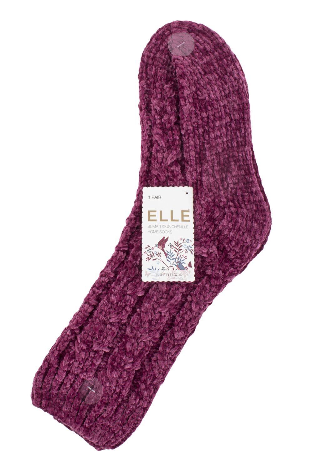 ELLE 1 Pair Chenille Cable Slouch Socks