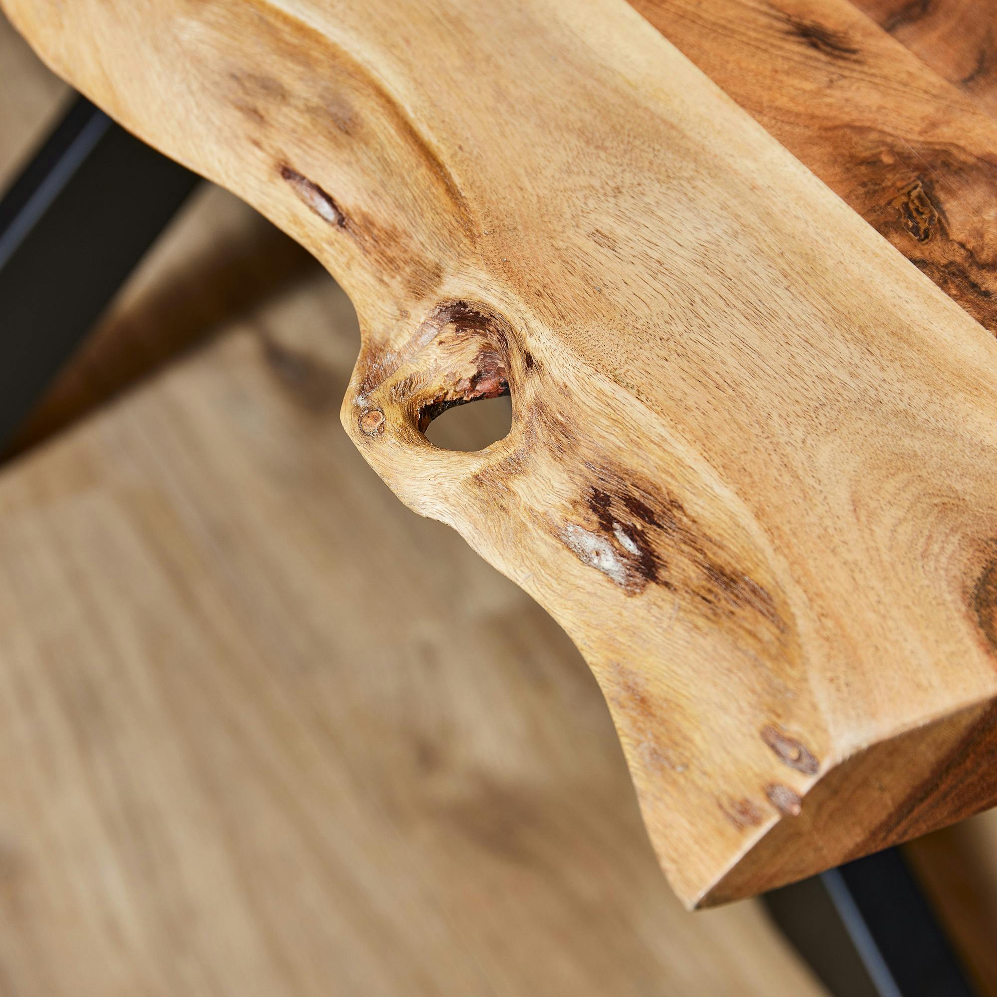 Table à manger bois d'acacia à bords naturels 200 cm ARBOR