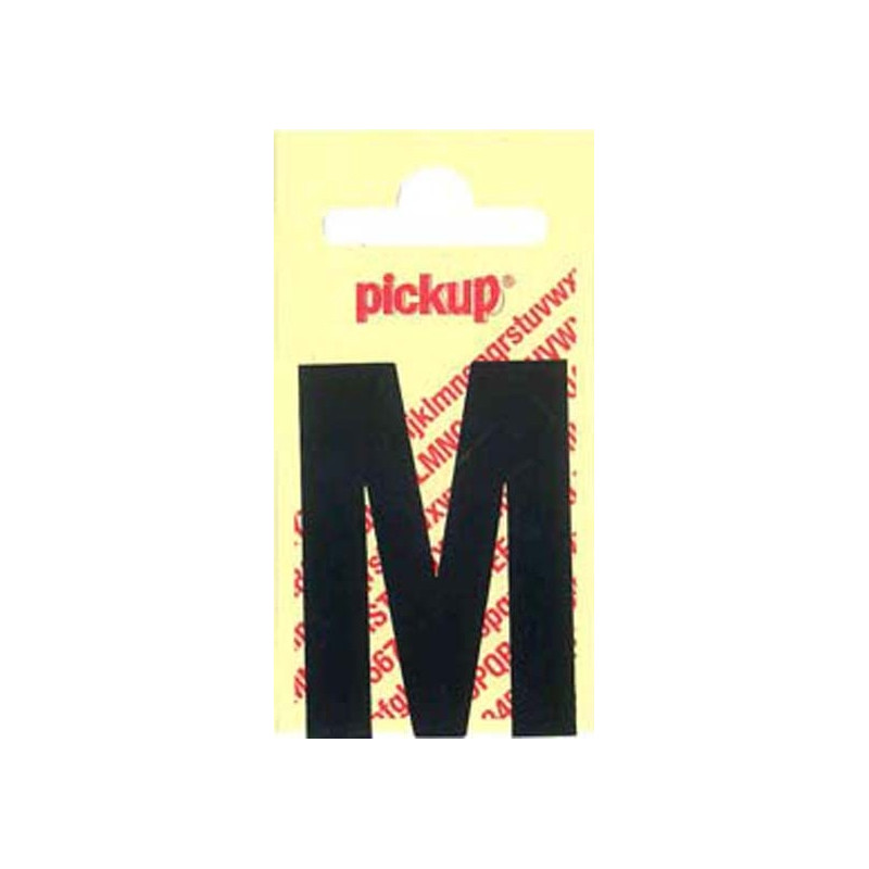 Lettre M adhésive noire 9 x 7 cm