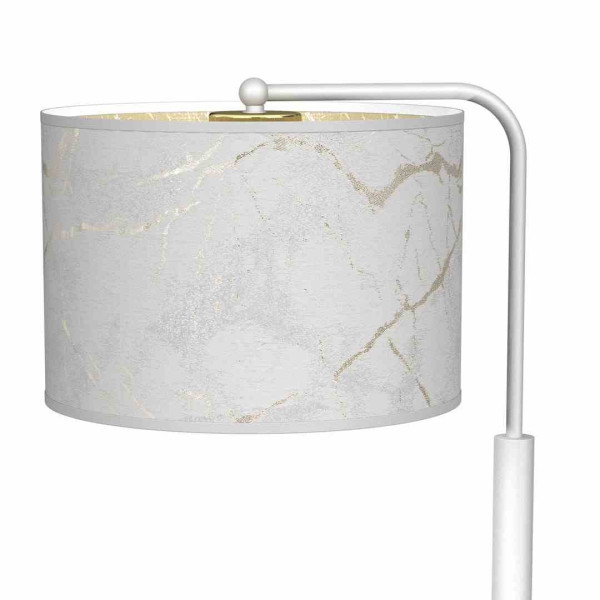 Lampa stołowabiało-złota SENSO 1xE27x40W wys:37cm Milagro