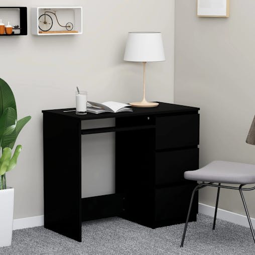NNEVL Desk Black 90x45x76 cm Chipboard