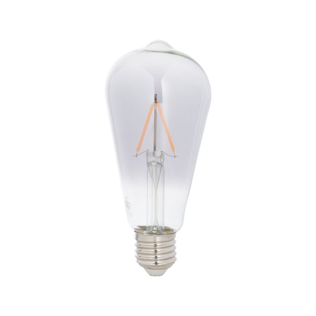 LÂMPADA LED FILAMENTO FUME ST64 3W E27 127 220V LUZ AMARELA TASHIBRA