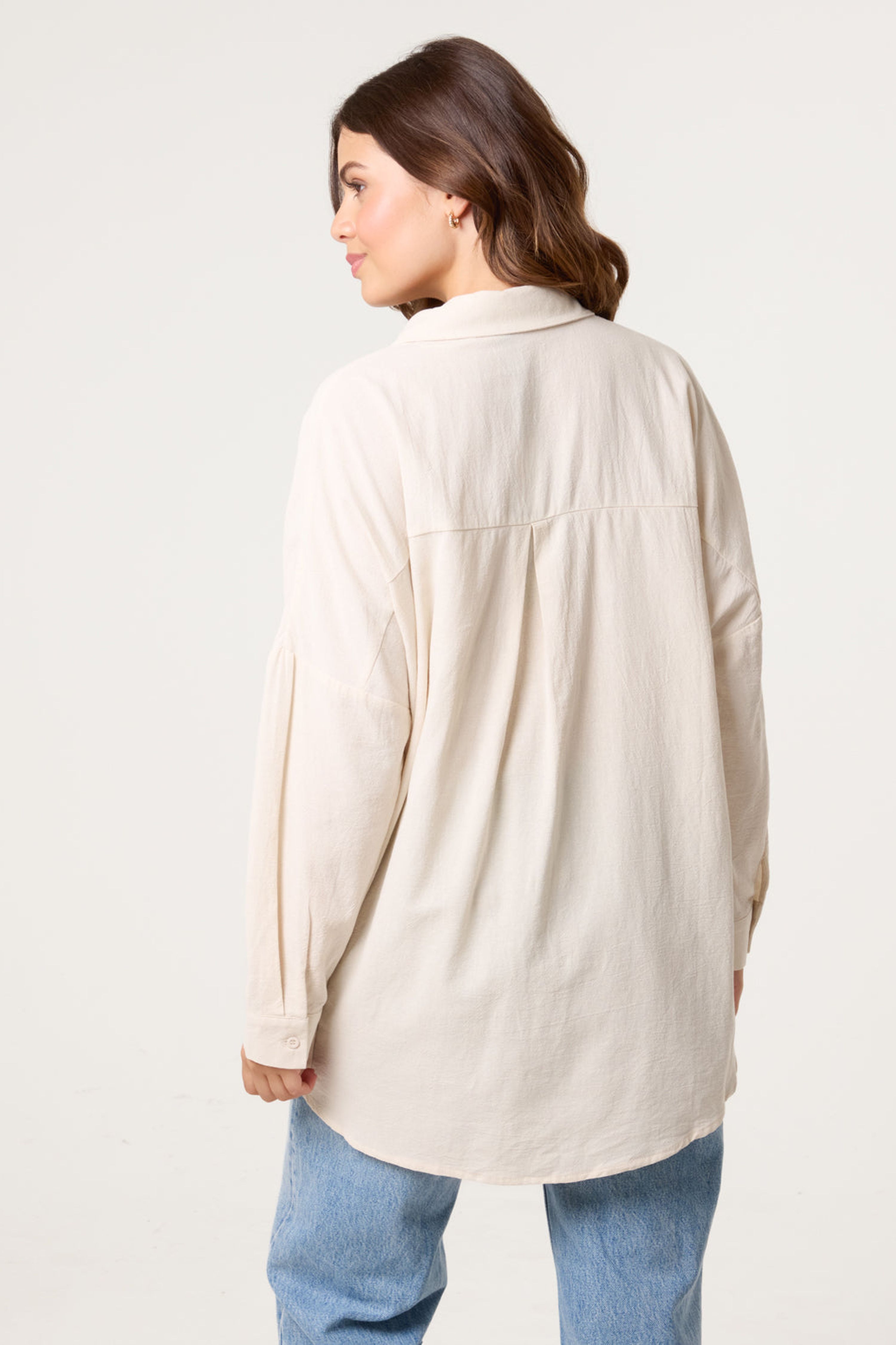 Blue Vanilla Stone Shirt With Golden Palm Trees