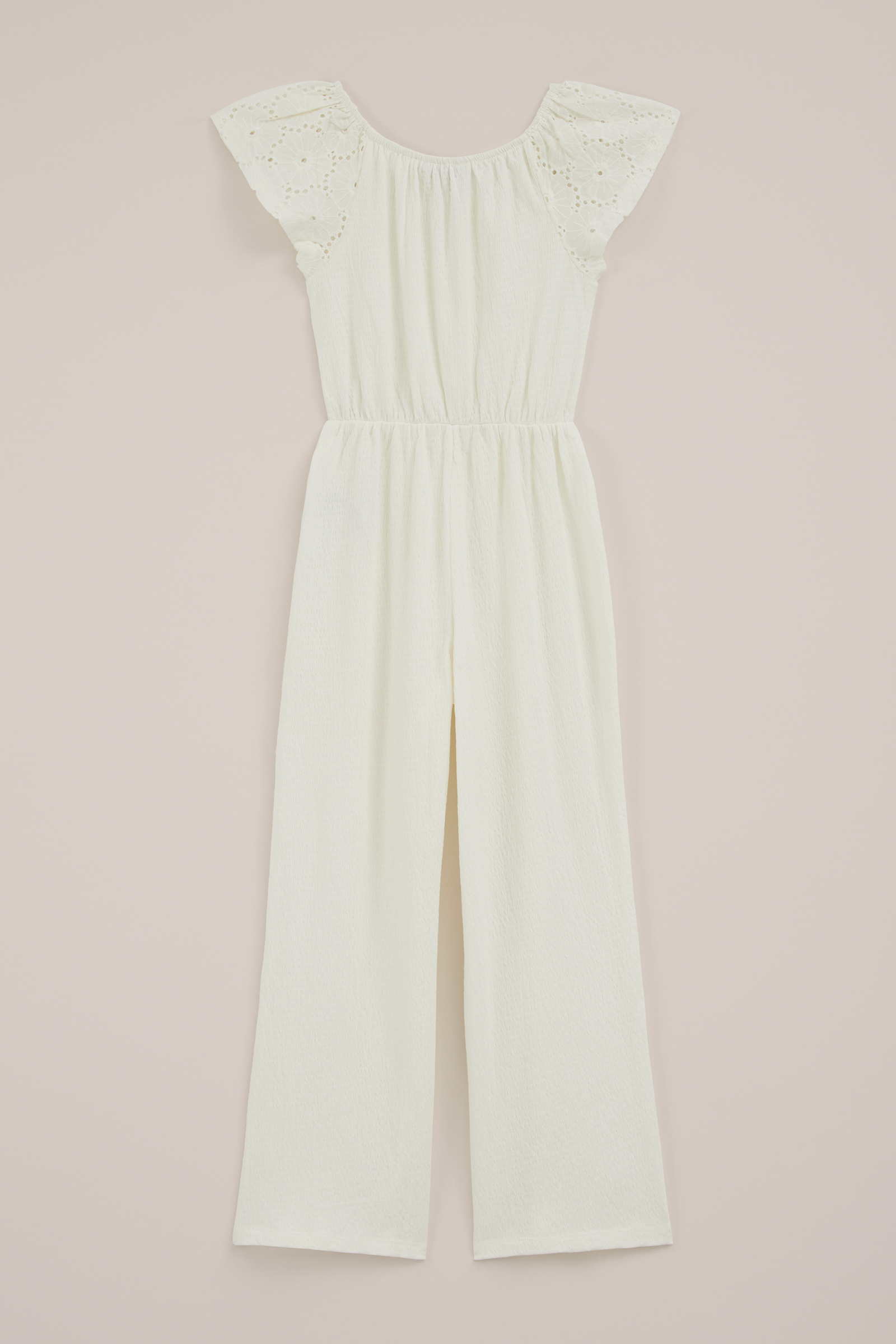 Meisjes jumpsuit met structuur