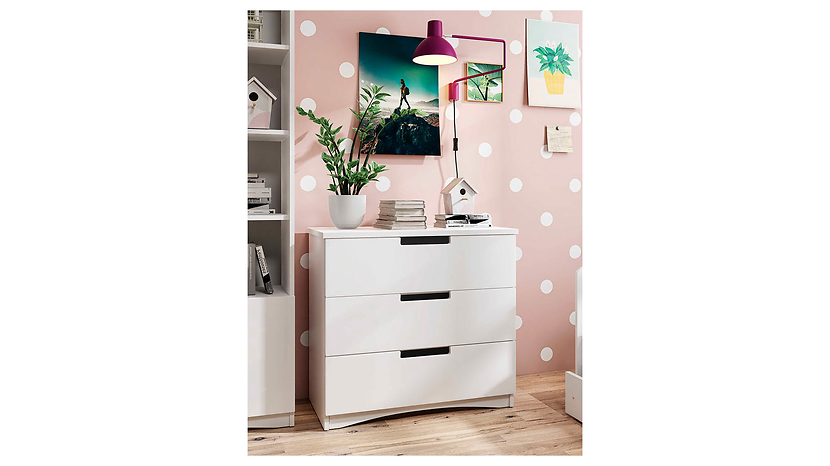 Komoda z 3 szufladami Classic biała