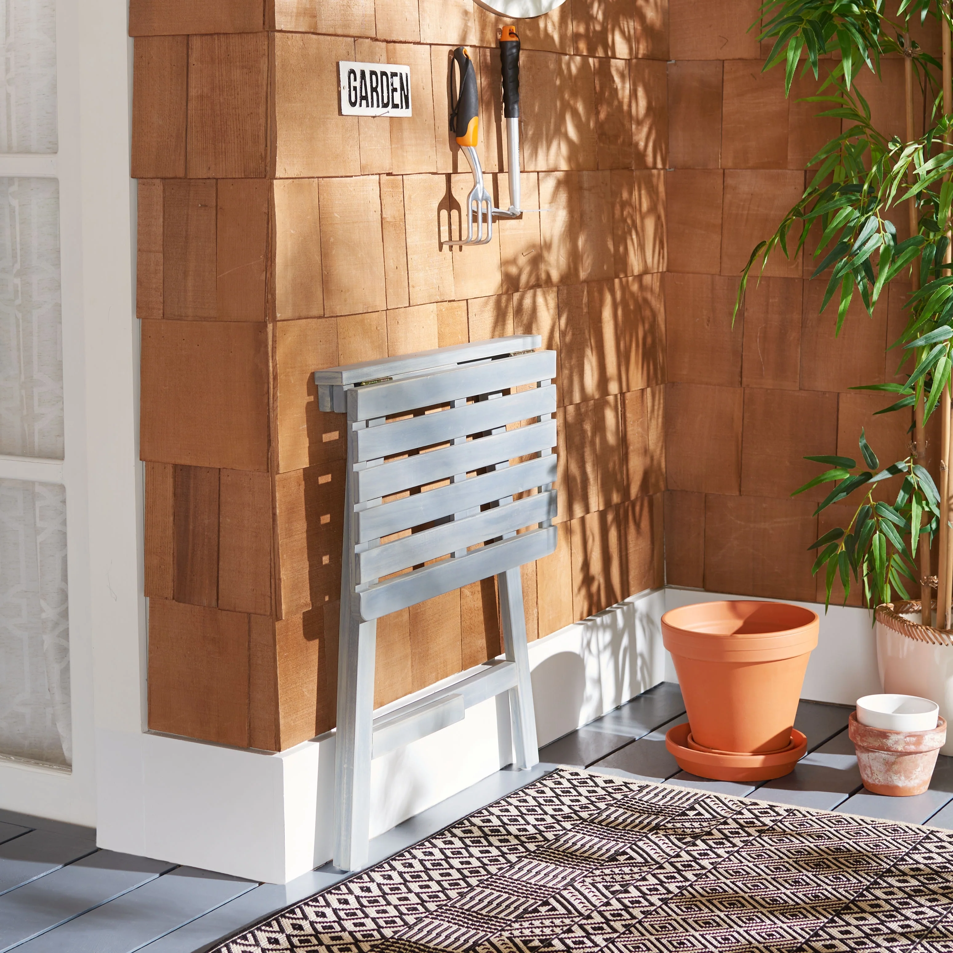 SAFAVIEH Outdoor Living Benton Balcony Table. - 24W x 15D x 28H