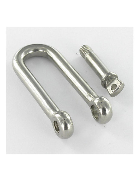 Manille Droite Longue Forgée Inox A4 Diamètre 6 - 3 pièces