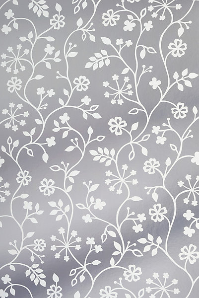 Film adhésif décoratif miroir fleuri D-C-Fix® fond argenté brillant L.150 x l.67,5cm
