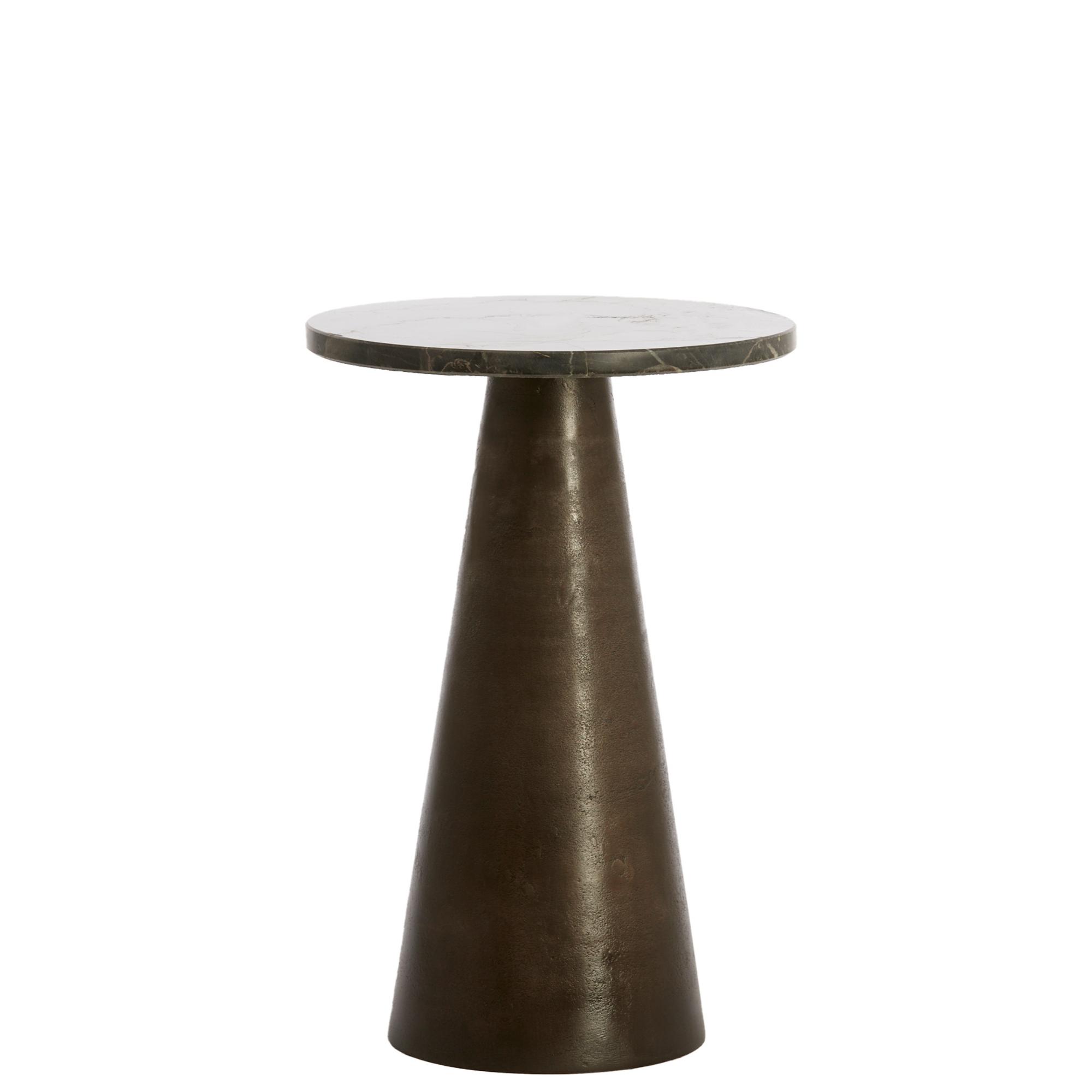 Light & Living bijzettafel Ynez - bruin - Ø36cm