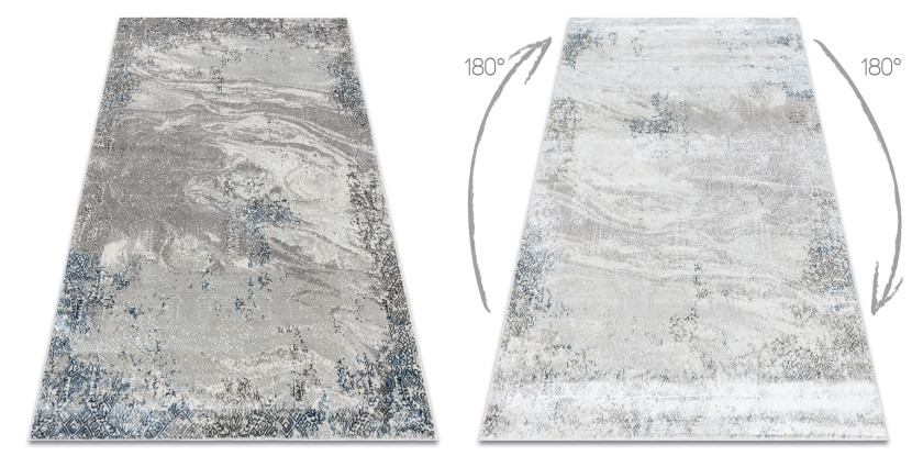 Dywan BLISS Z198AZ221 krem / niebieski - Abstrakcja, 80x150 cm