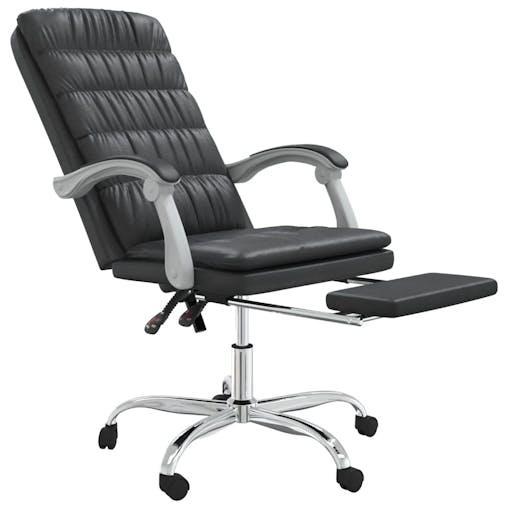 NNEVL Reclining Office Chair Black Faux Leather