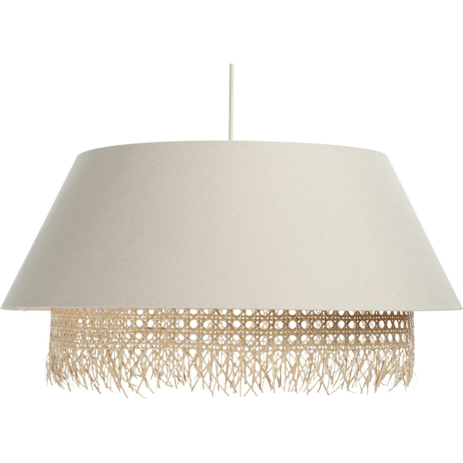 SENSEI - Suspension Rotin Blanc 50x50x26 cm