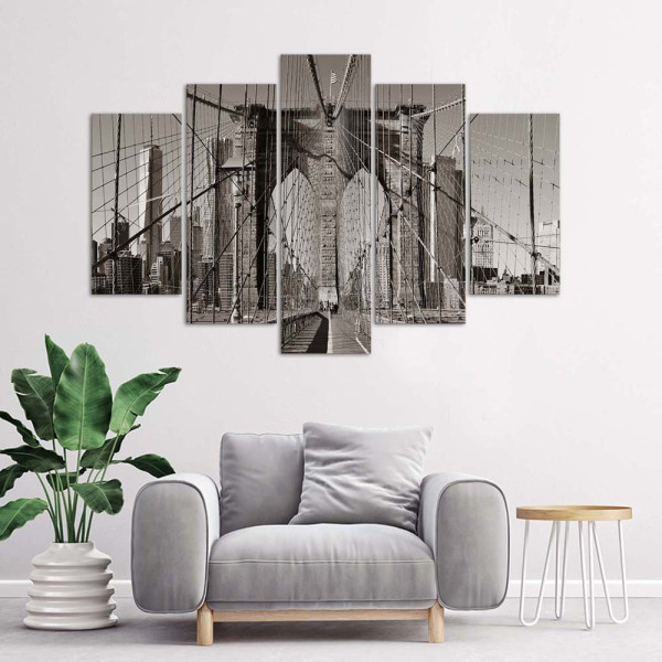 Feeby Obraz 5 częściowy na płótnie Brooklyn Bridge 100x70