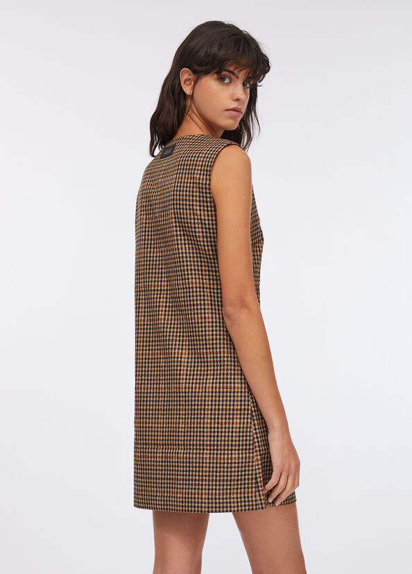 Vestito corto a quadretti