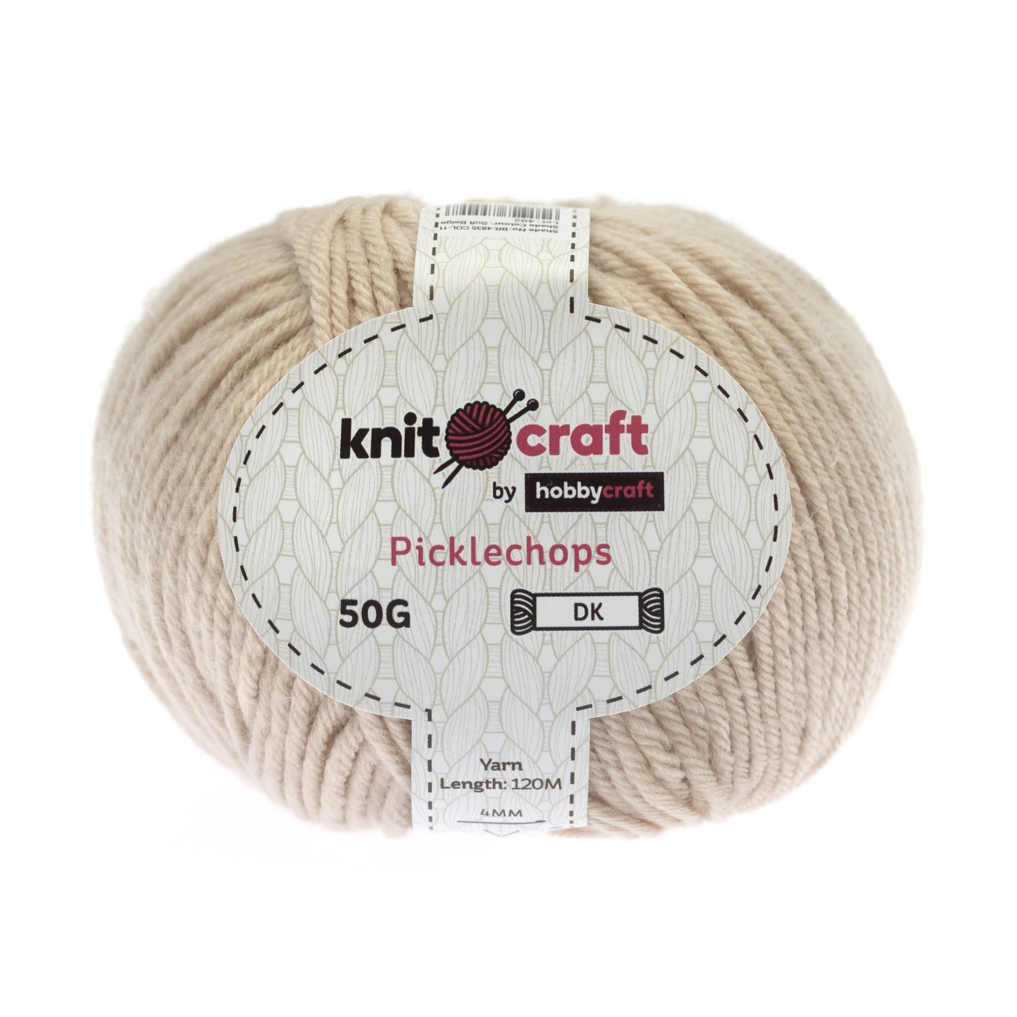 Knitcraft Soft Beige Picklechops DK Yarn 50g