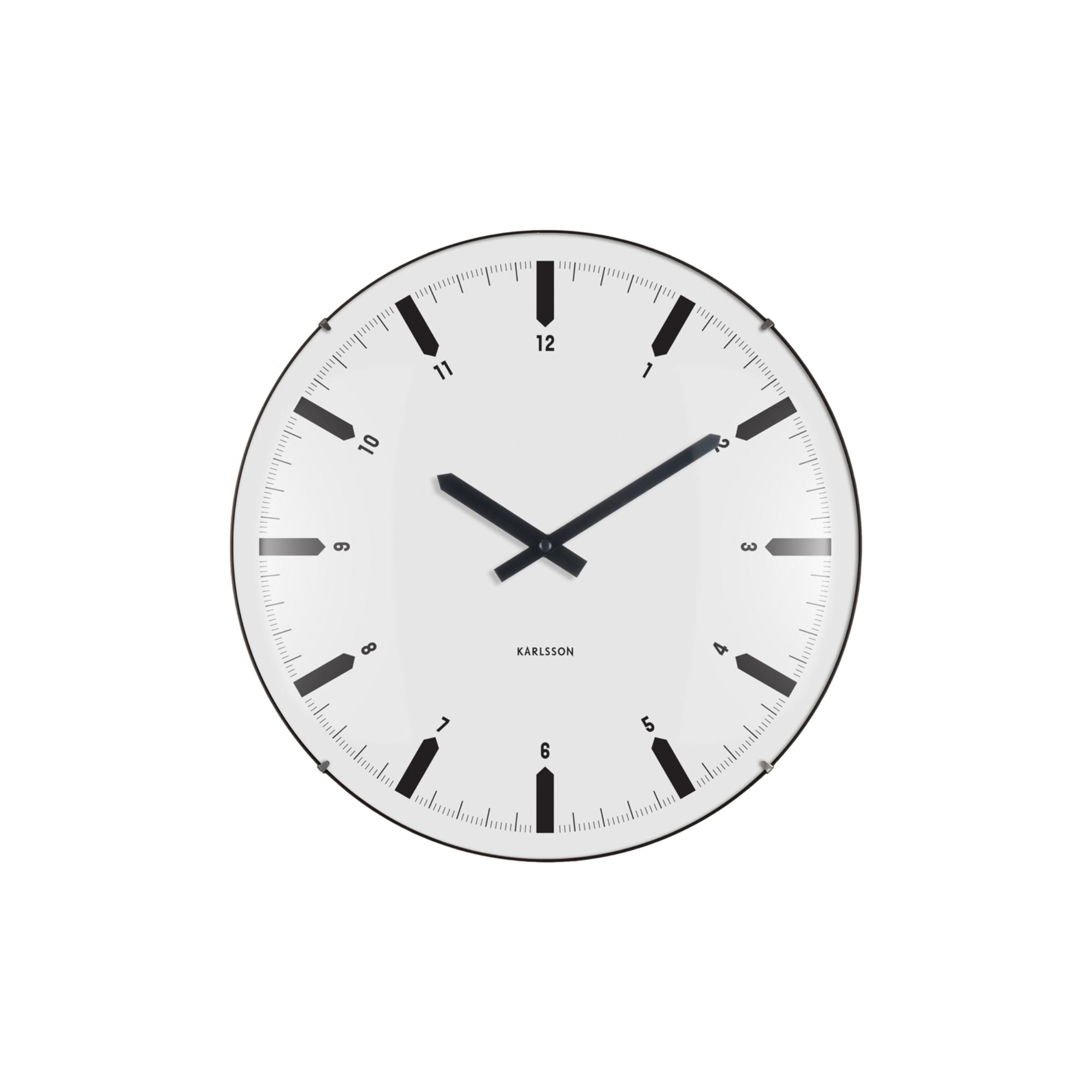 Karlsson wandklok Realista Dome - wit - Ø35cm
