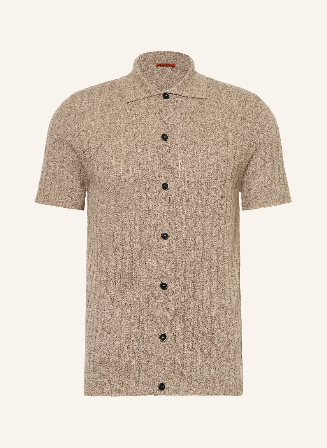 BARENA VENEZIA Kurzam-Hemd ELO Extra Slim Fit mit Leinen