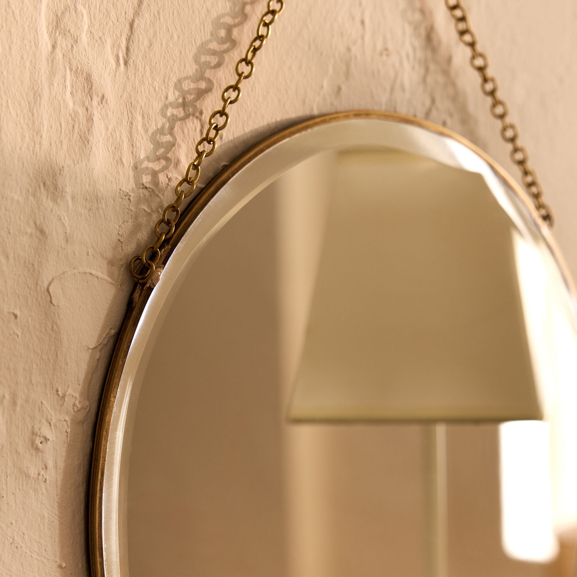 EMY - Miroir rond en laiton D30,5cm - doré