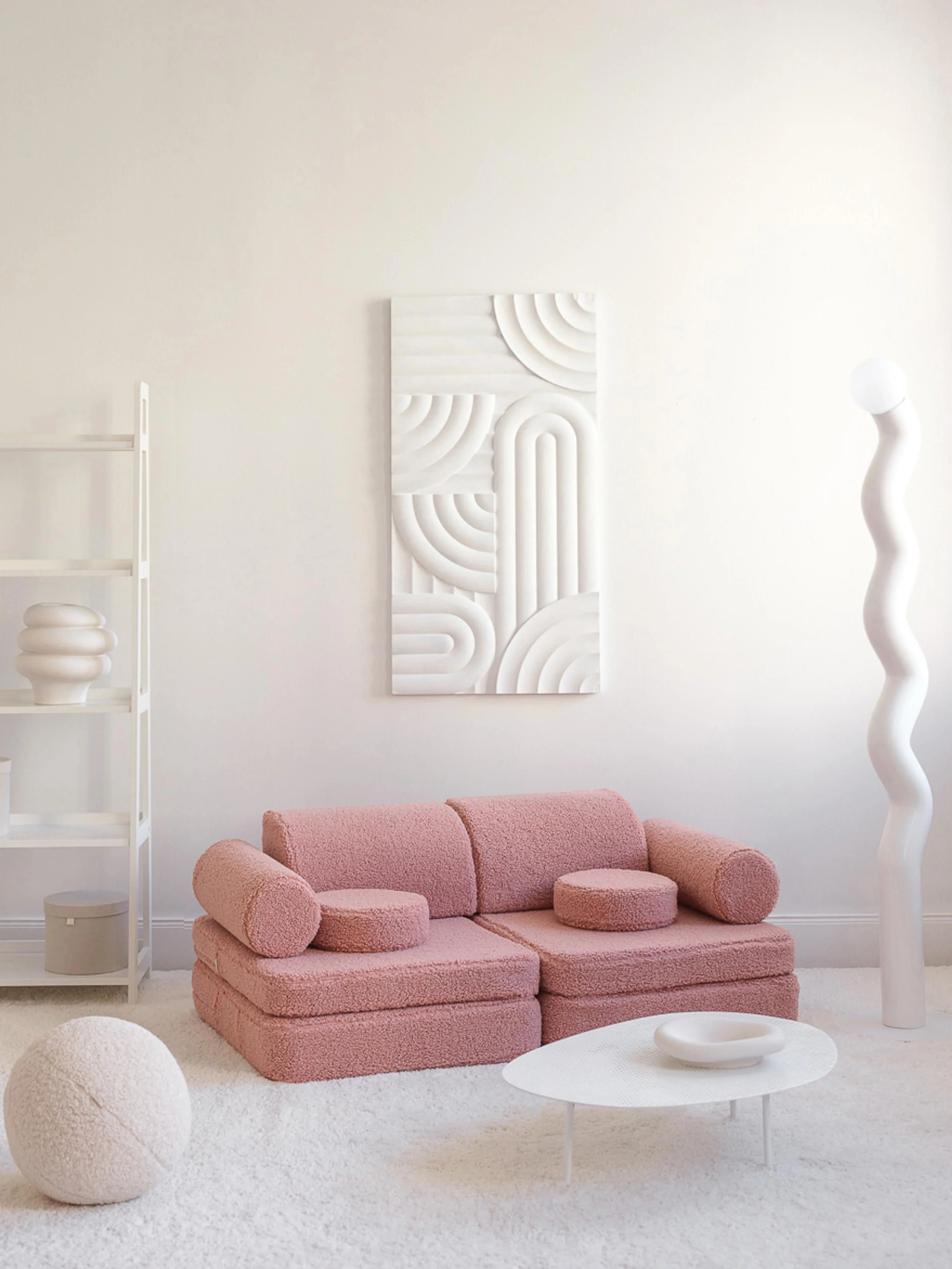 Modulares Teddy-Spielsofa Sugar, handgefertigt