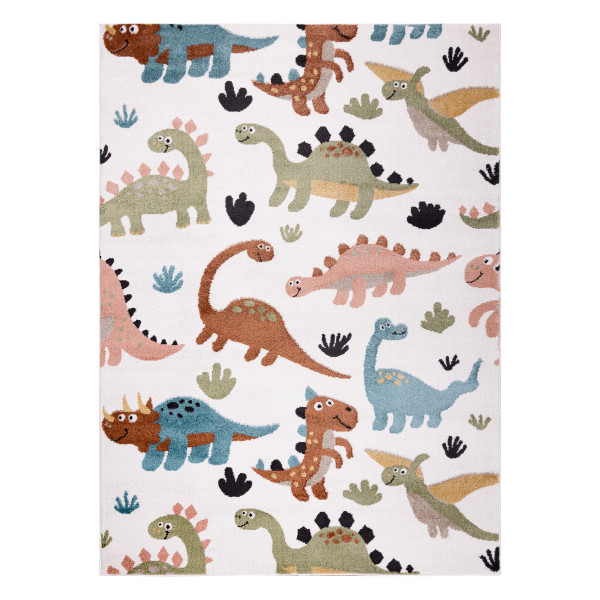 Dywan FUN Dino dla dzieci, dinozaury krem 80x150 cm