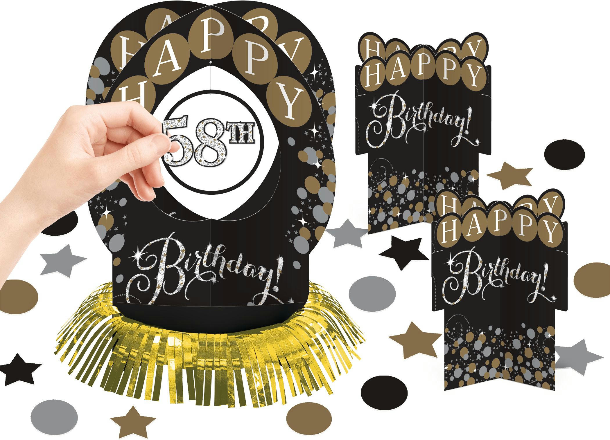 Sparkling Celebration Birthday Table Decorating Kit, 51-pc