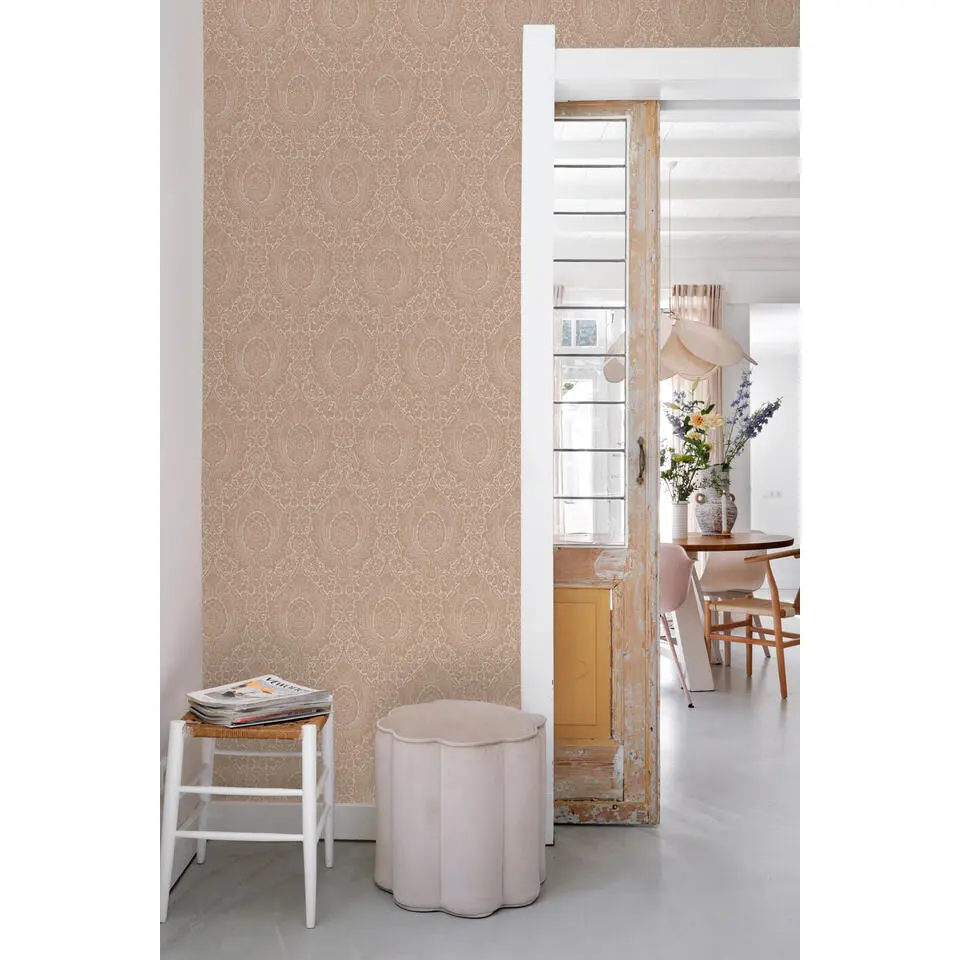 ESTAhome behang ornamenten oudroze - 50 x 900 cm