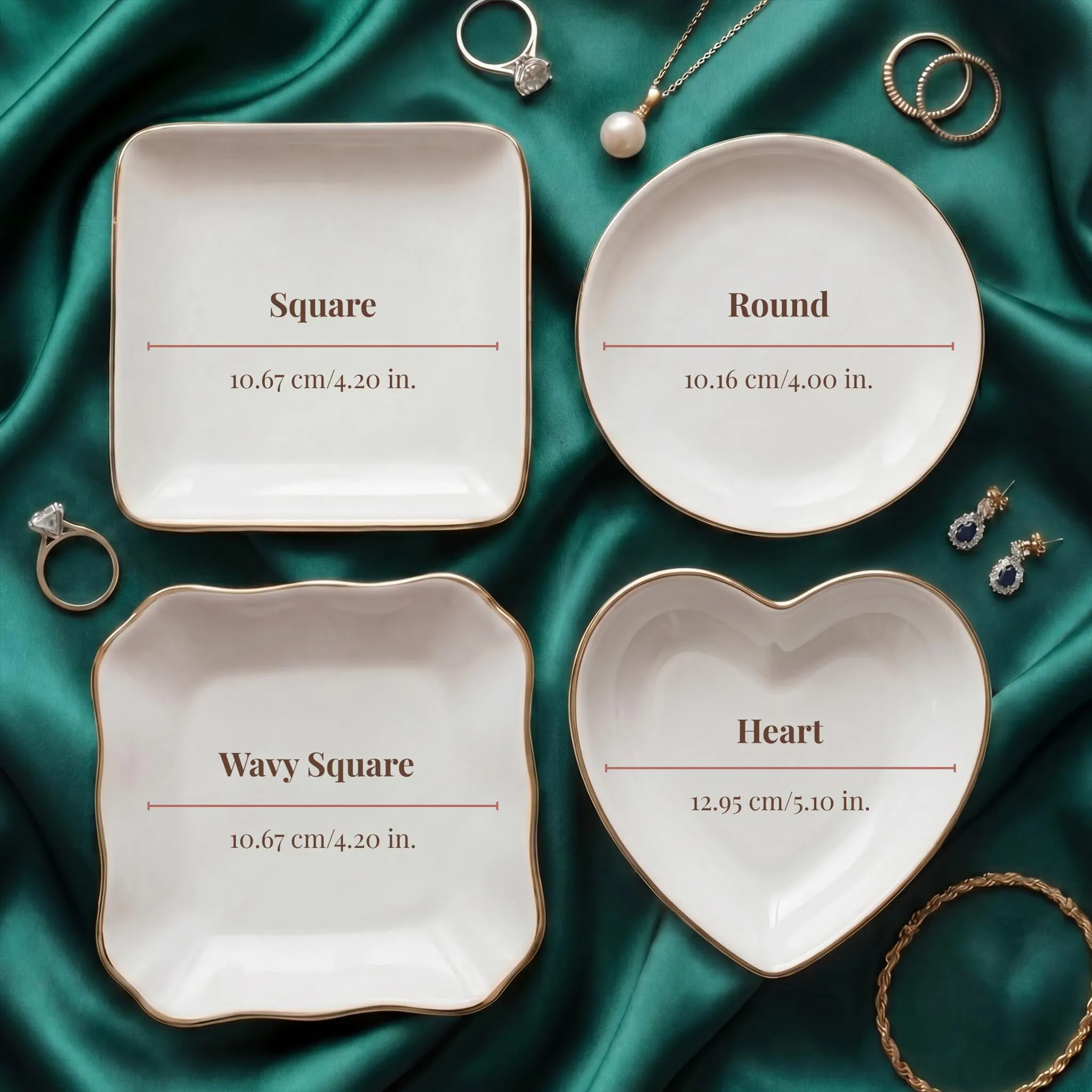 Personalized Teacher Gift Jewelry Dish | Custom Floral Ring Dish | Teacher Appreciation Gift | End of Year Present (FJ-47)