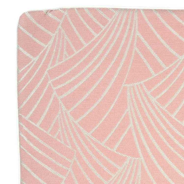 ARDECO - Housse de coussin imprimé art déco polyester rose clair 40x40 cm