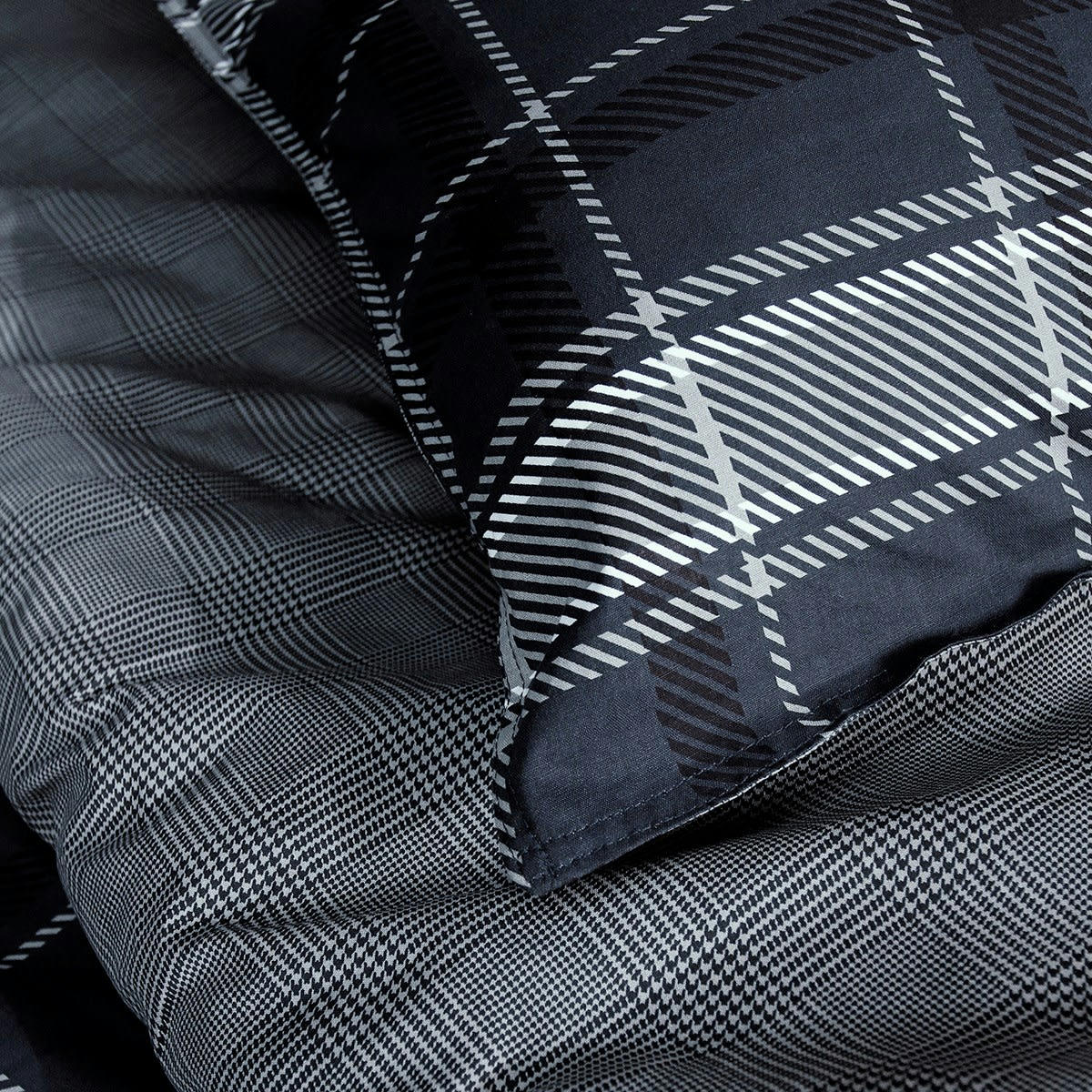 WINTER SPIRIT COURCHEVEL - Parure de lit 2 personnes imprimé en Coton Bleu 220x240 cm