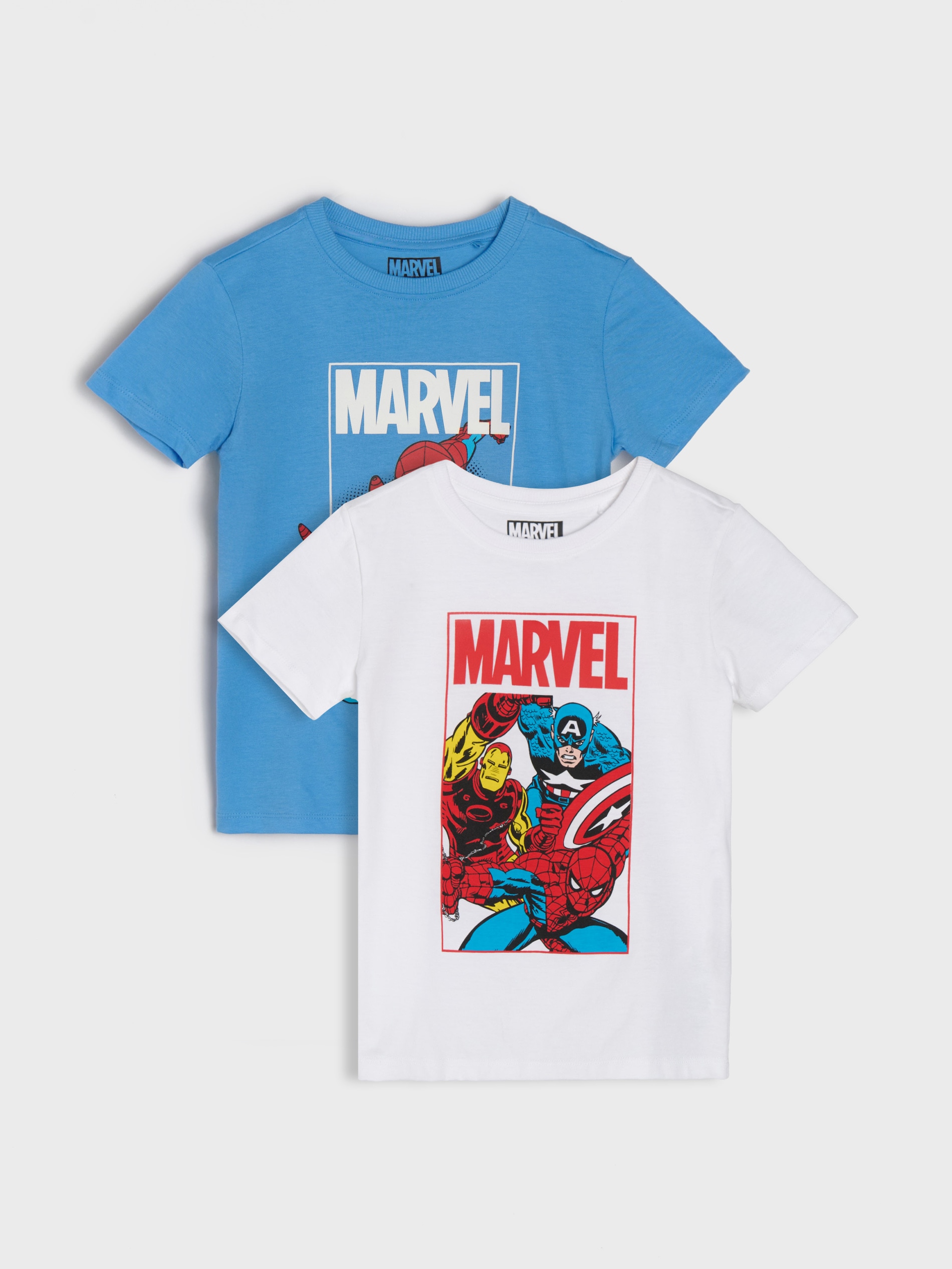Bawełniane koszulki z nadrukiem 3 pack Marvel
