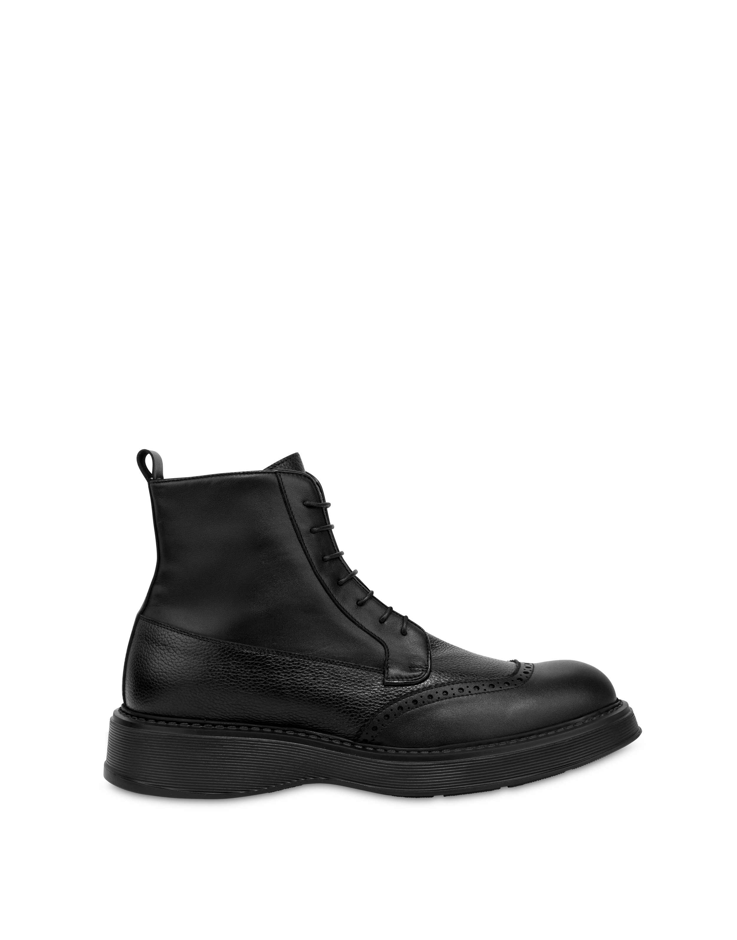 Stivaletto James In Vitello Granato Nero/nero