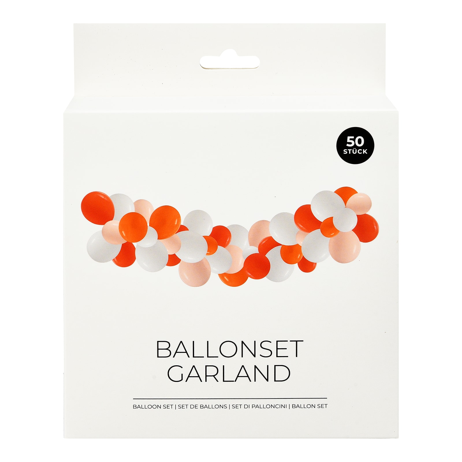 Luftballon-Set Girlande Orange, 50 -tlg.