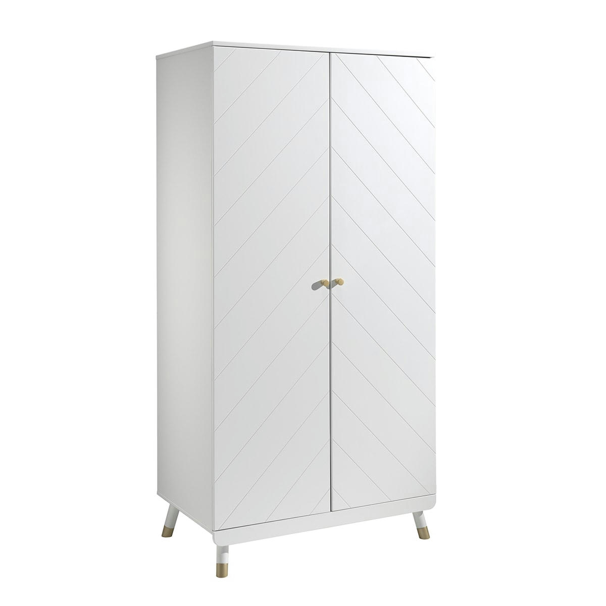 BILLY - Armoire 2 portes blanc