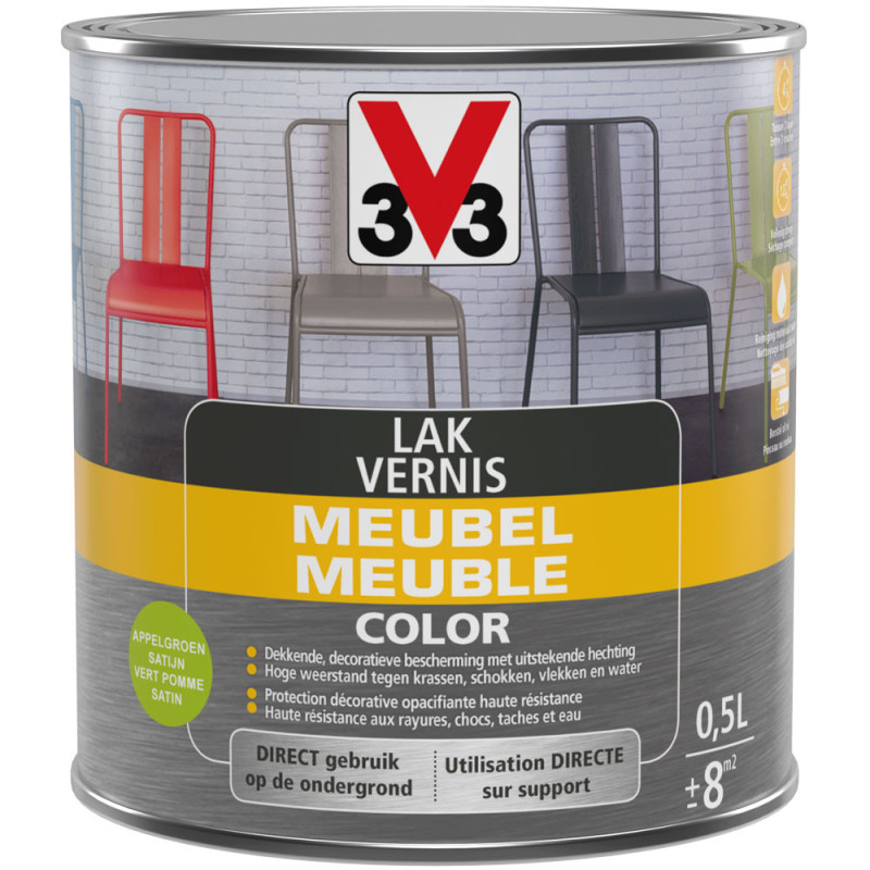 Vernis Meuble Color pomme satiné 0,5 L V33