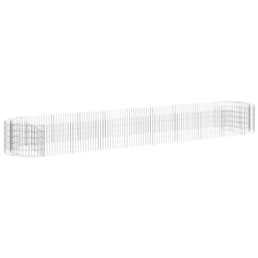 NNEVL Gabion Raised Bed Galvanised Iron 500x100x50 cm