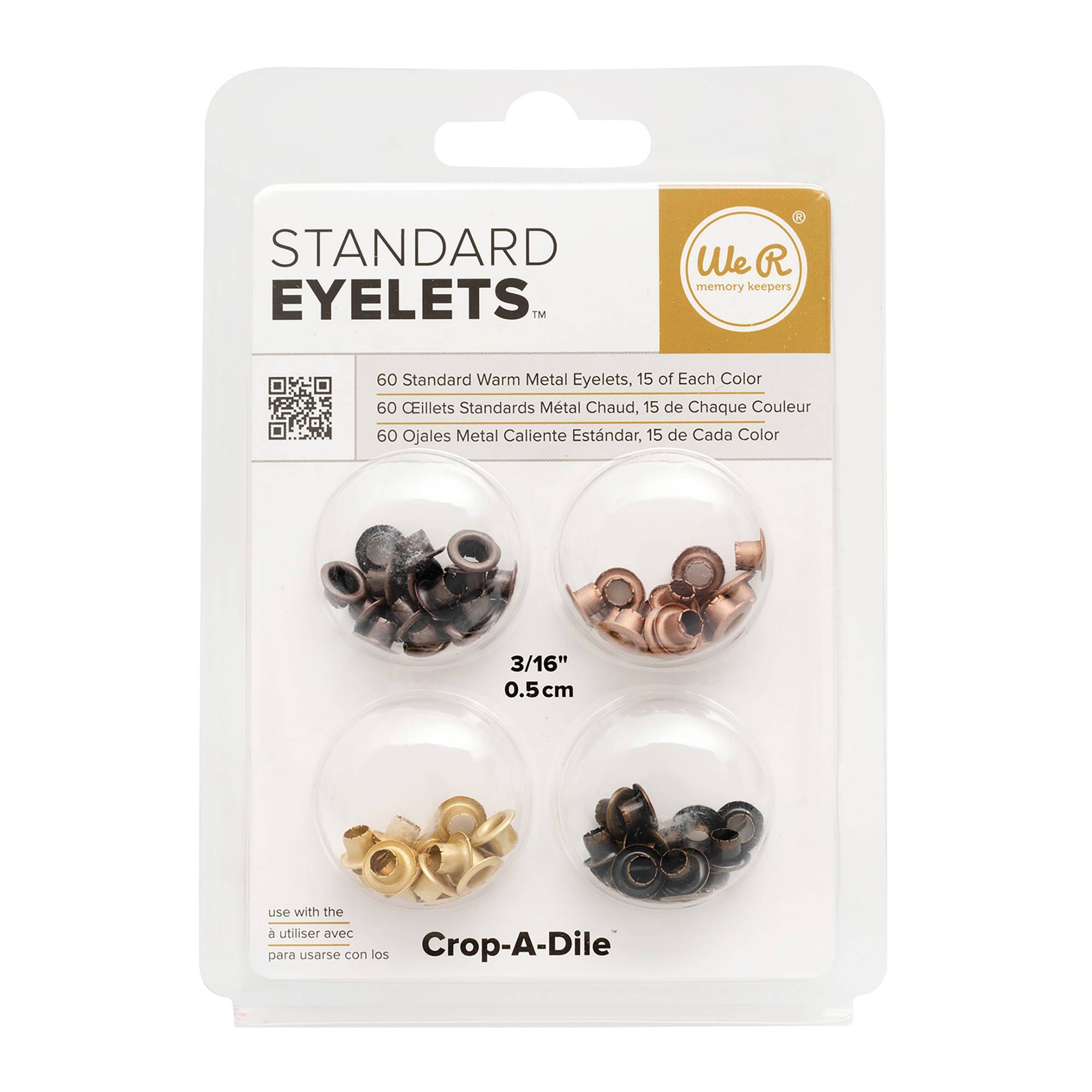We R Makers Warm Metal Standard Eyelets 60 Pack