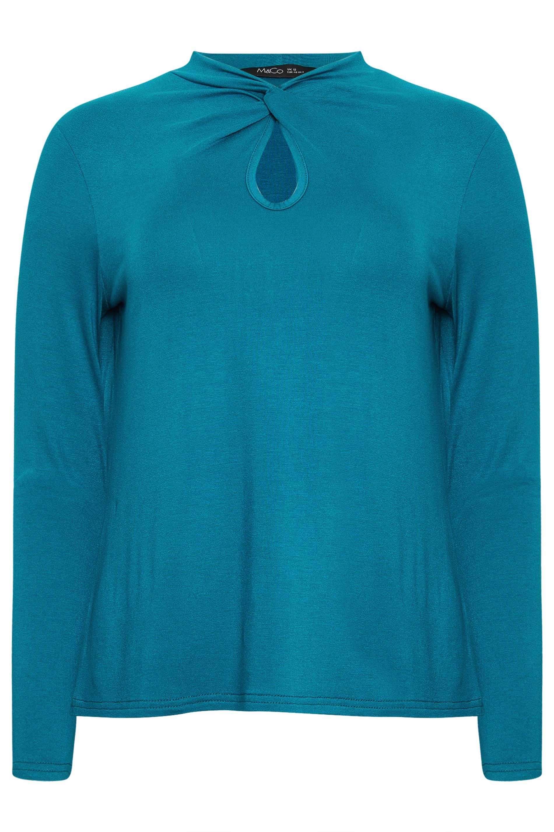 M&Co Twist Neck Keyhole Detail Top