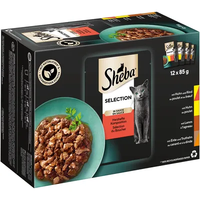 Sheba Pouches Select Slices in Gravy Saver Pack 96 x 85g