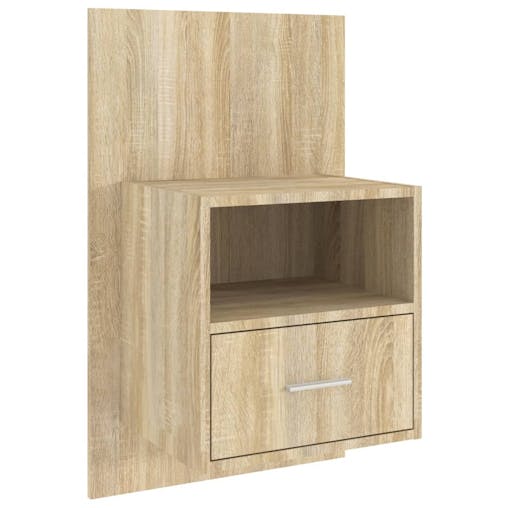 NNEVL Wall-mounted Bedside Cabinets 2 pcs Sonoma Oak