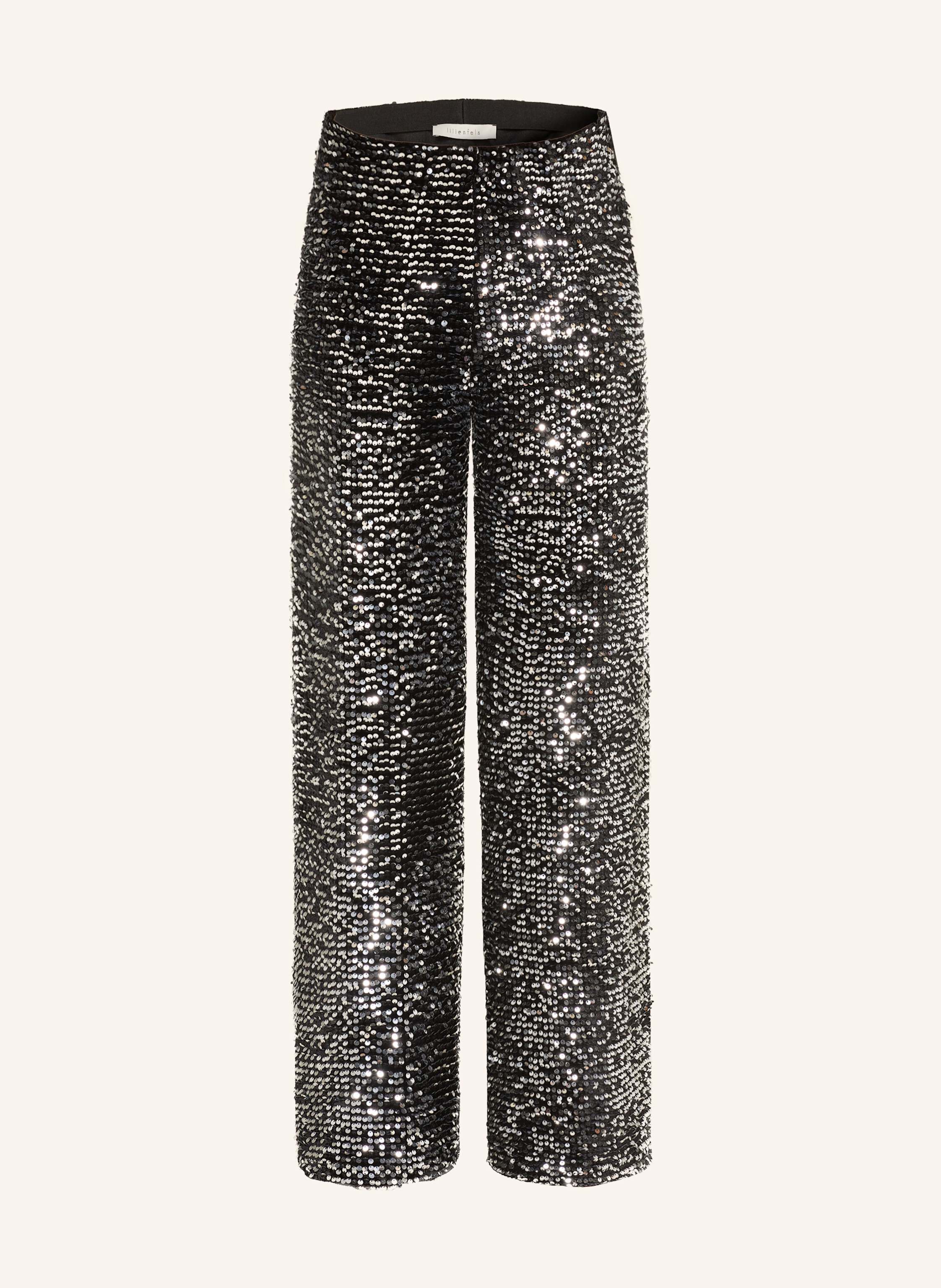lilienfels Marlenehose mit Pailletten